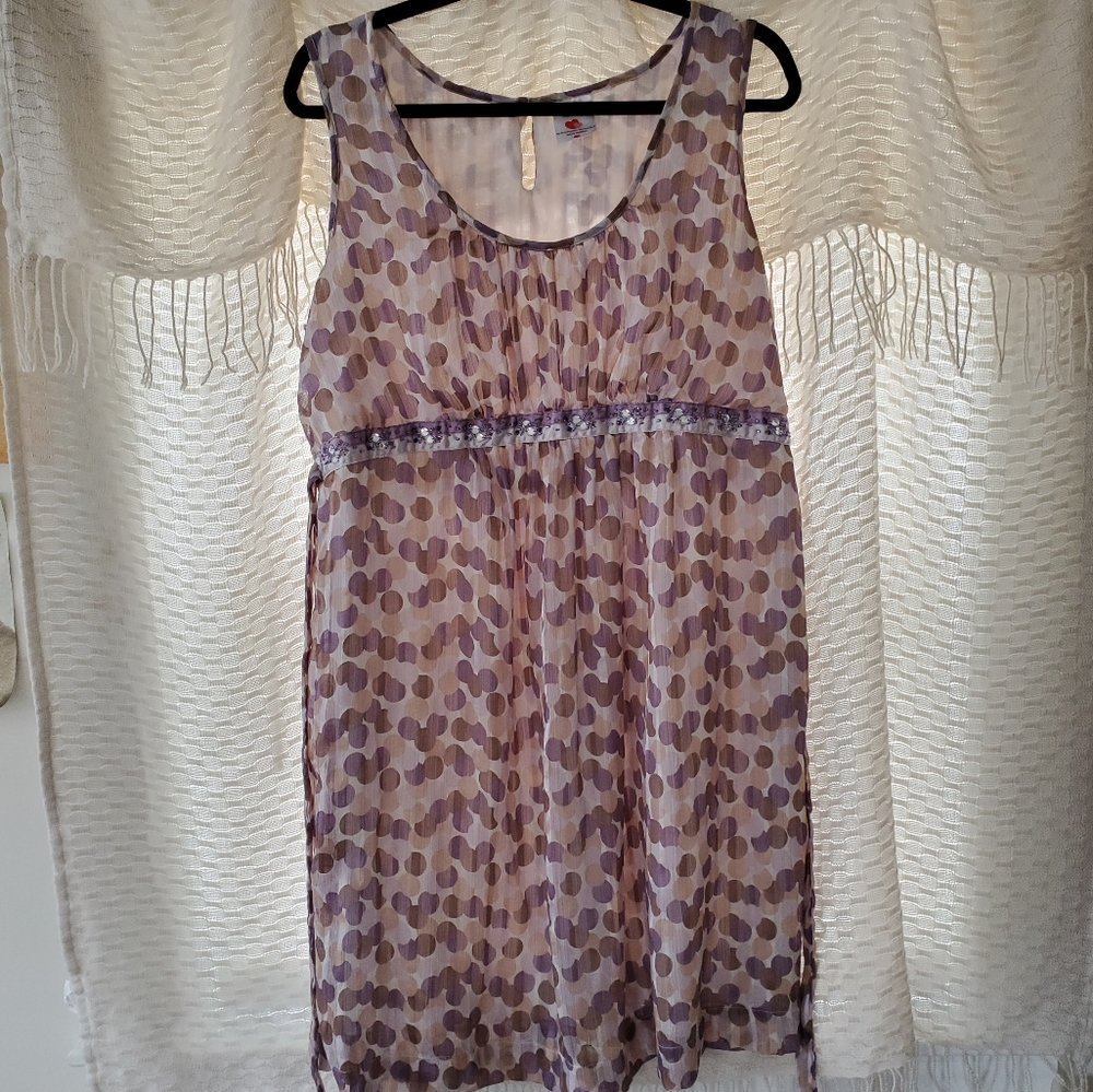 Purple Polka Dot Maternity Dress